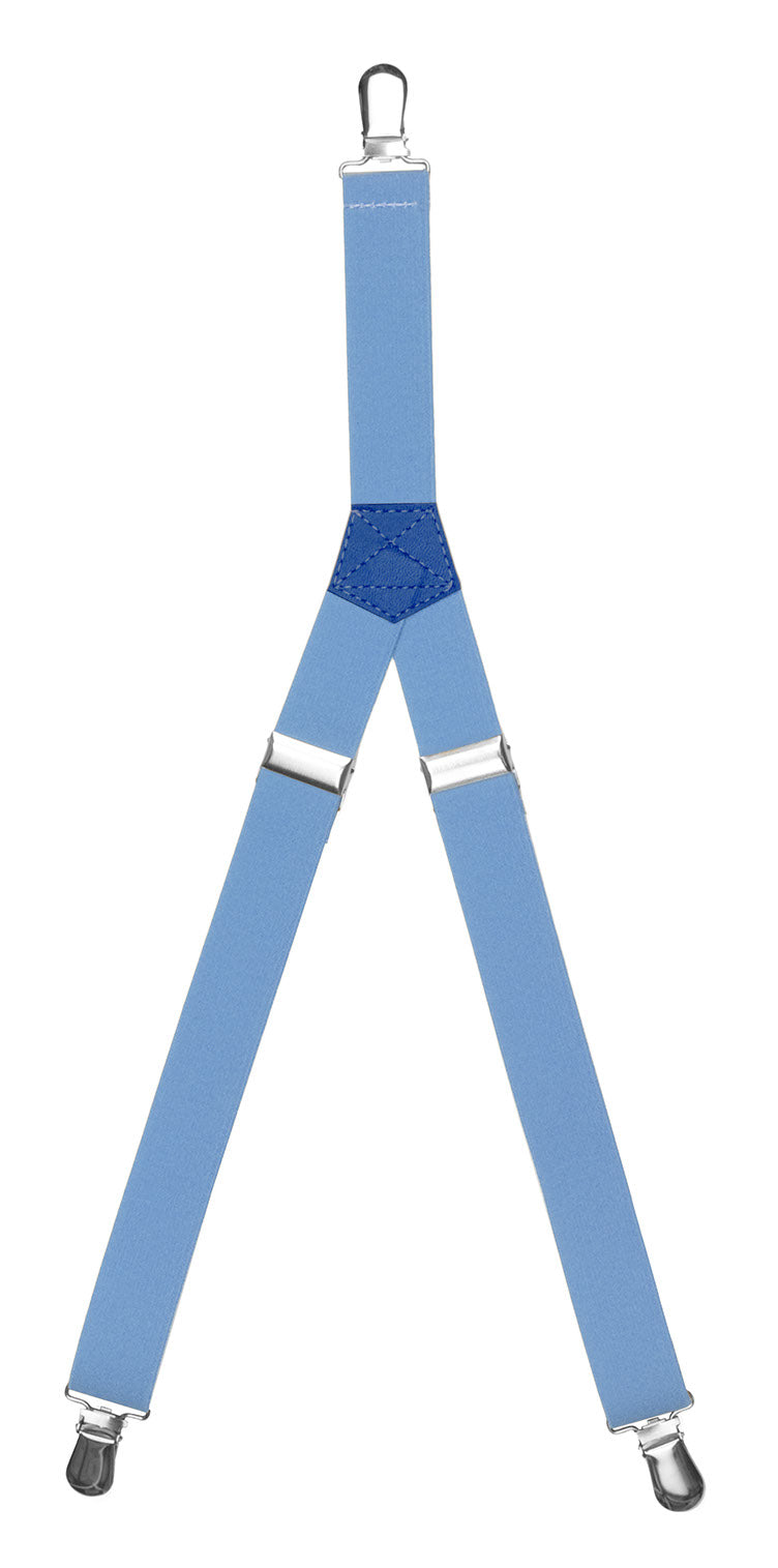 Solid Kid's Clip Suspenders - Baby Blue