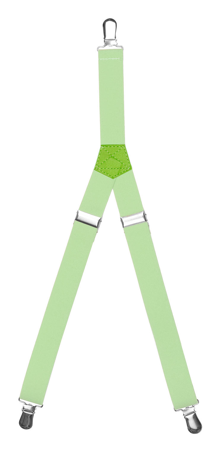 Solid Kid's Clip Suspenders - Tea Green