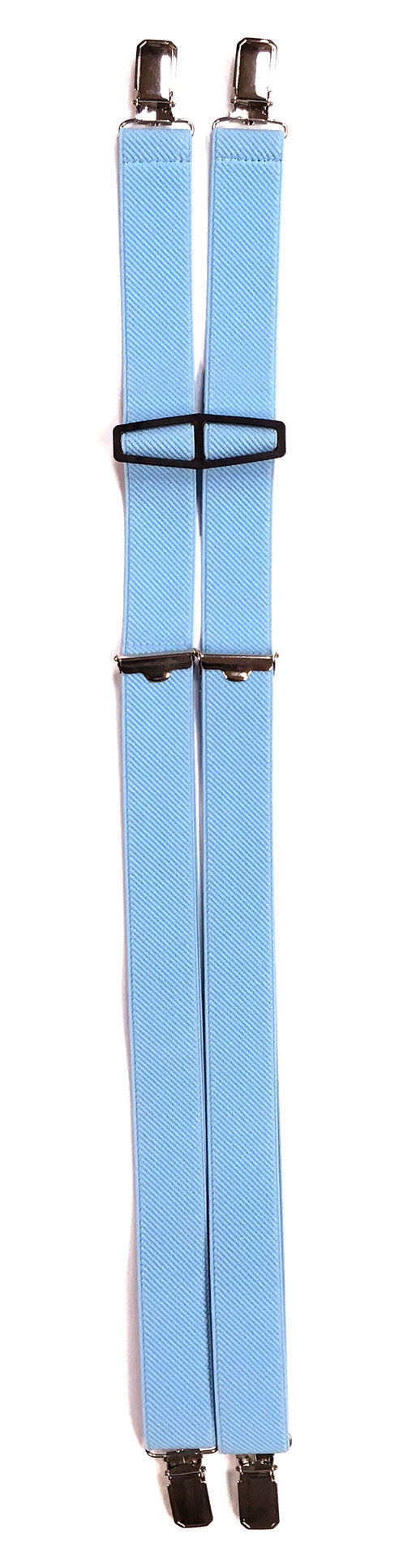 Solid Kid's Clip X Suspenders - Light Blue
