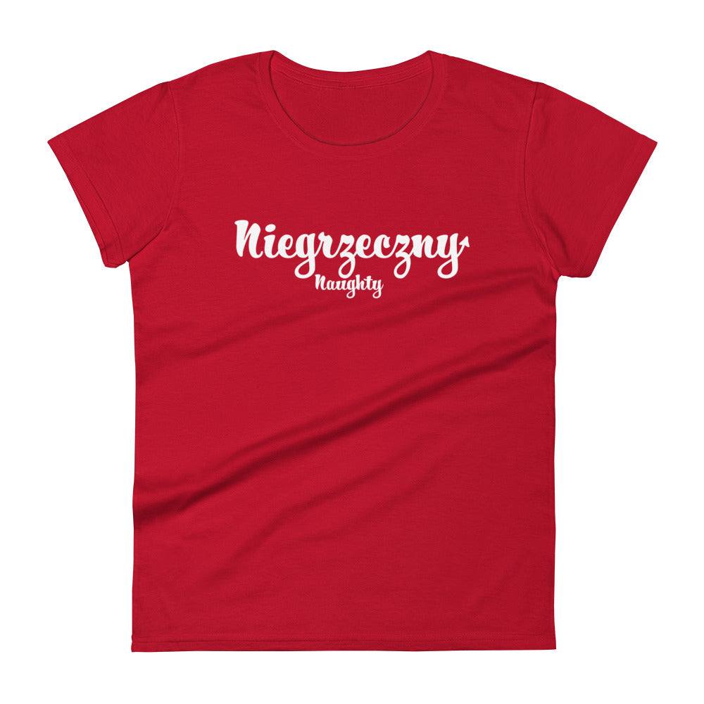 Niegrzeczny (Naughty) - Women's short sleeve t-shirt