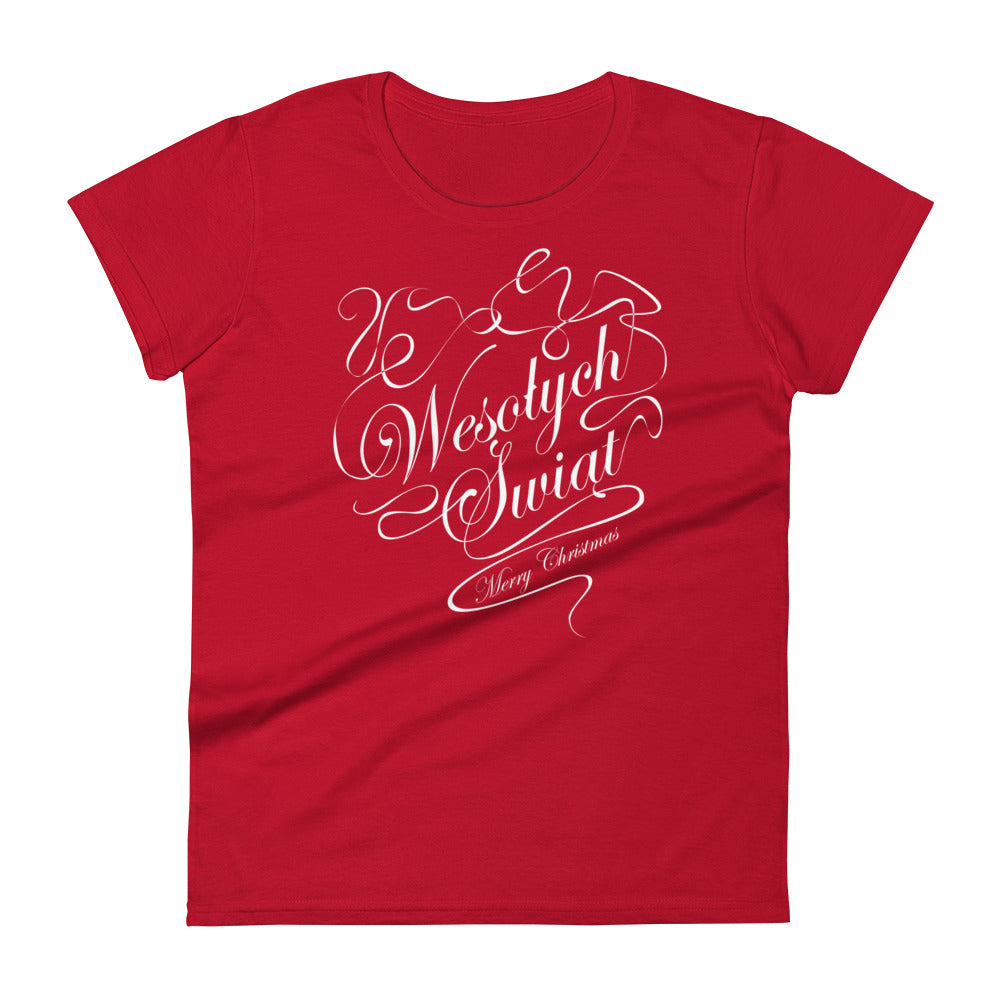 Wesolych Swiat - Merry Christmas Women's short sleeve t-shirt