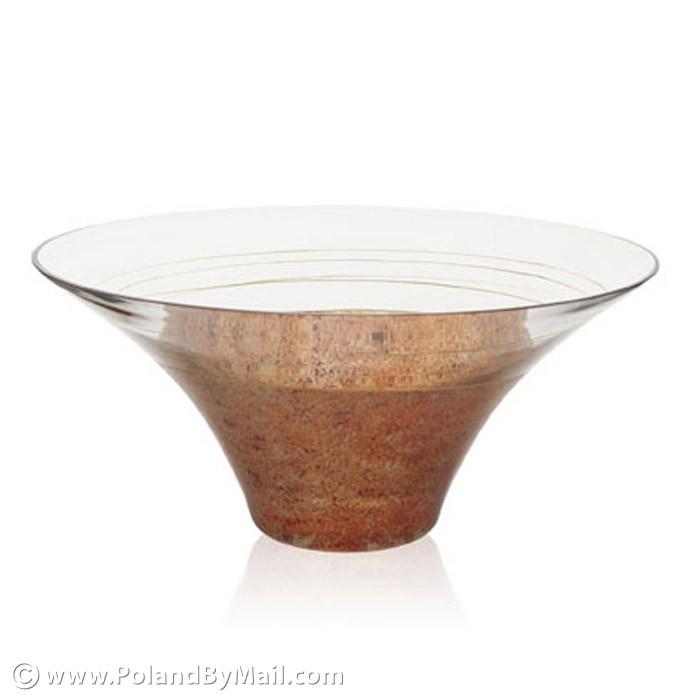 Glass Bowl - Sponge Series, 13 inches Wide