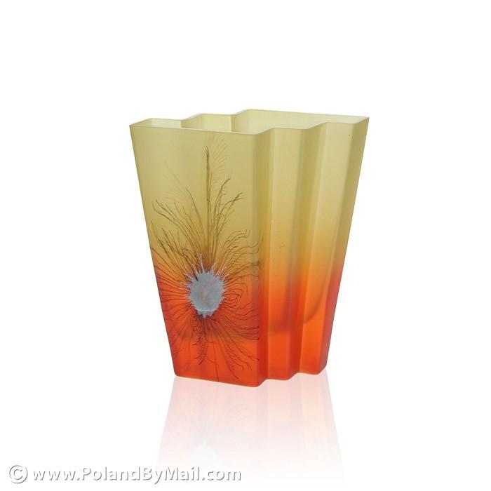 Glass Vase - Desert Flower Series, 9 inches Tall