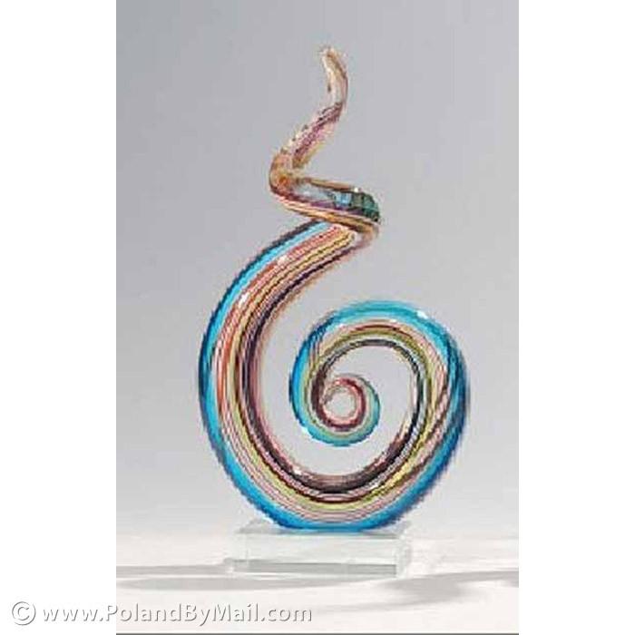 Glass Sculpture - Ribbon, 6 inches Tall