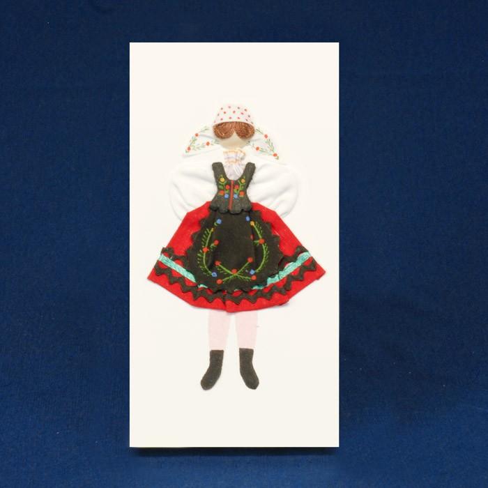 Cloth Figure Greeting Card - Piotrkow, Female
