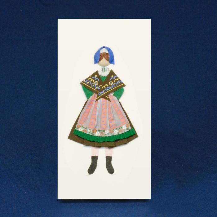 Cloth Figure Greeting Card - Pyrzyce, Female