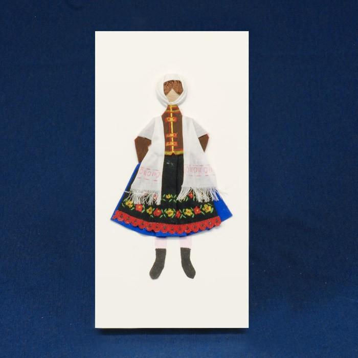 Cloth Figure Greeting Card - Krepna, Female