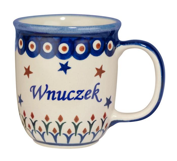 New Polish Pottery 12oz Mug - WNUCZEK, GRANDSON