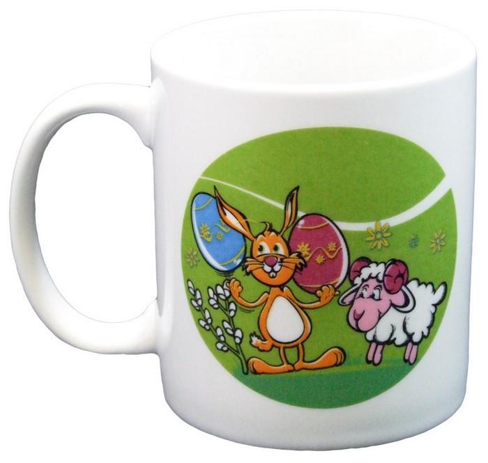 Ceramic Mug - Easter Mug with Lamb & Rabbit 10oz