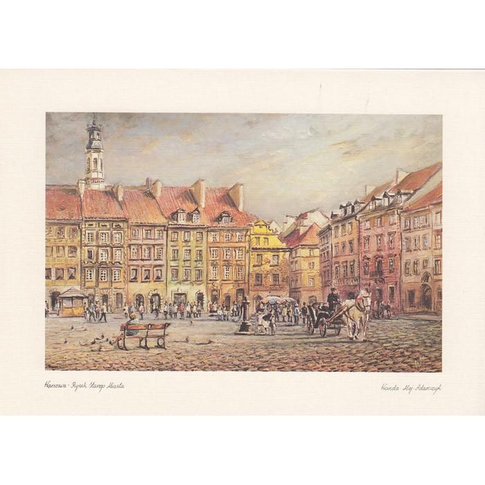 Adamczyks Greeting Card - Warsaws Old Town Market