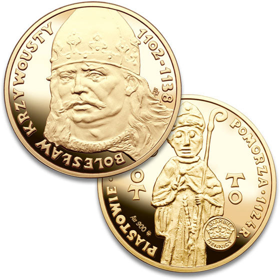 24K GP 925pf Silver Medal - Piast Dynasty, King Krzywoust