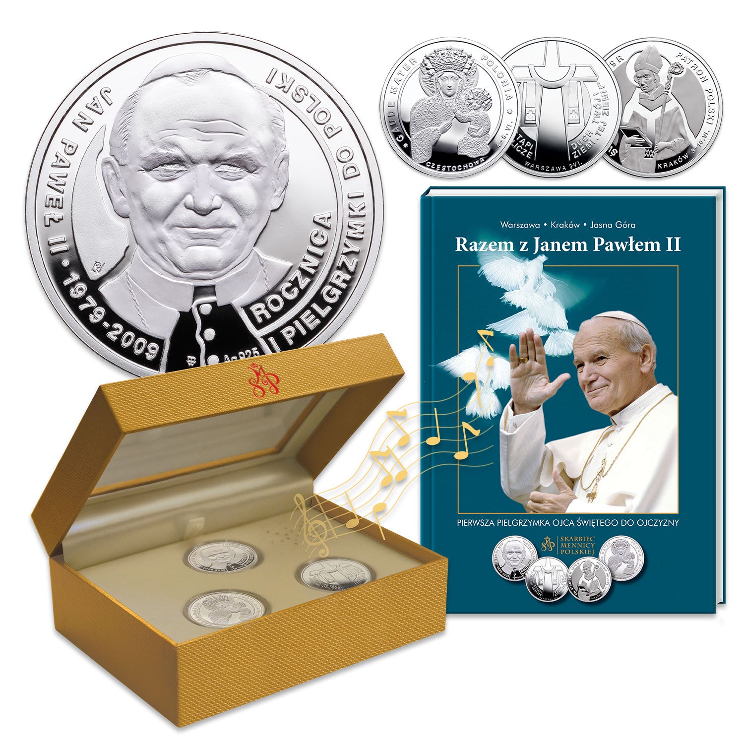 Pope John Paul II .925 Proof Silver Medals - Set of 3