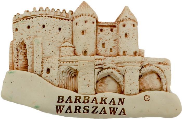 Handcrafted Marble Magnet - Warsaw's Barbican - Natural