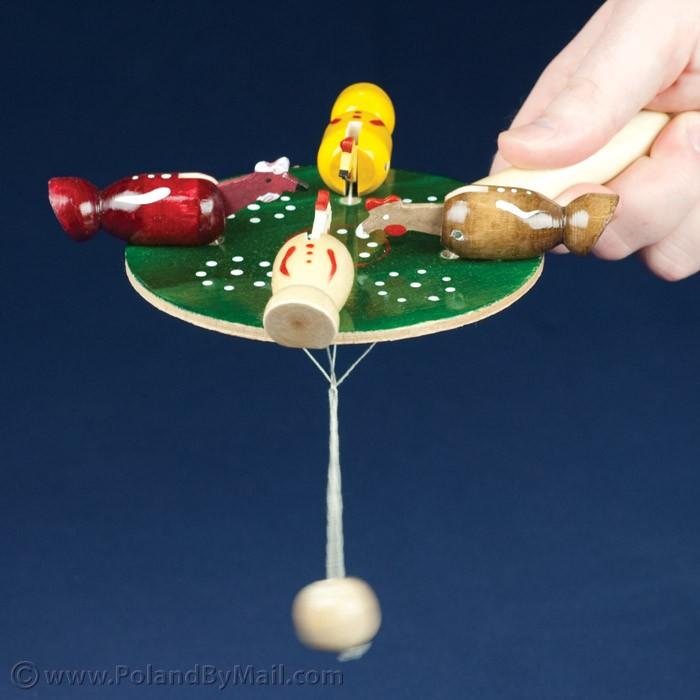 Wooden Paddle Toy - Hungry Chickens