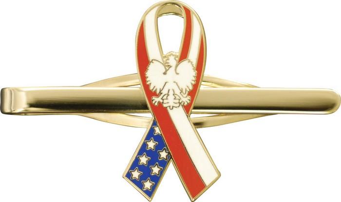 Tie Clip - Polish American Ribbon