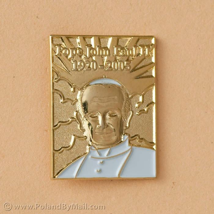 Lapel Pin - Pope John Paul II with Zucchetto Cap