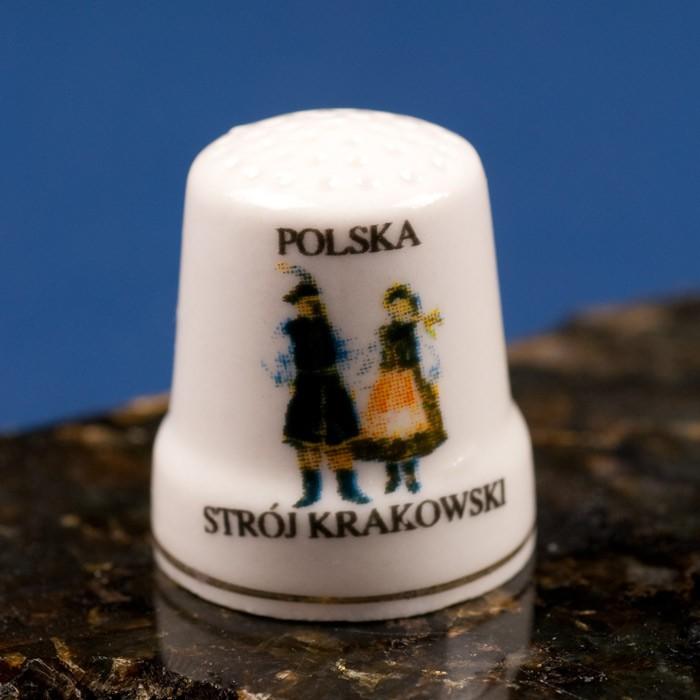 Ceramic Thimble - Krakow Dancers