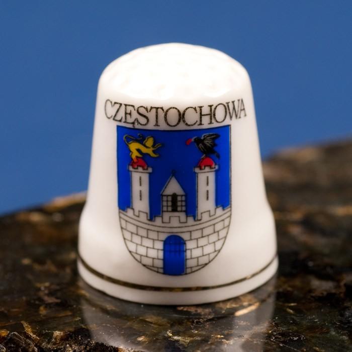 Ceramic Thimble - Czestochowa City Crest