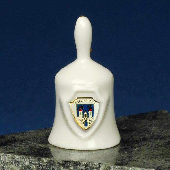 Ceramic Mini Hand Bell - CZESTOCHOWA Shield