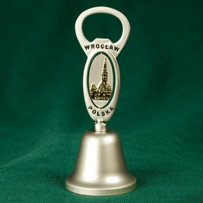 Metal Hand Bell Bottle Opener - Wroclaw, Town Hall