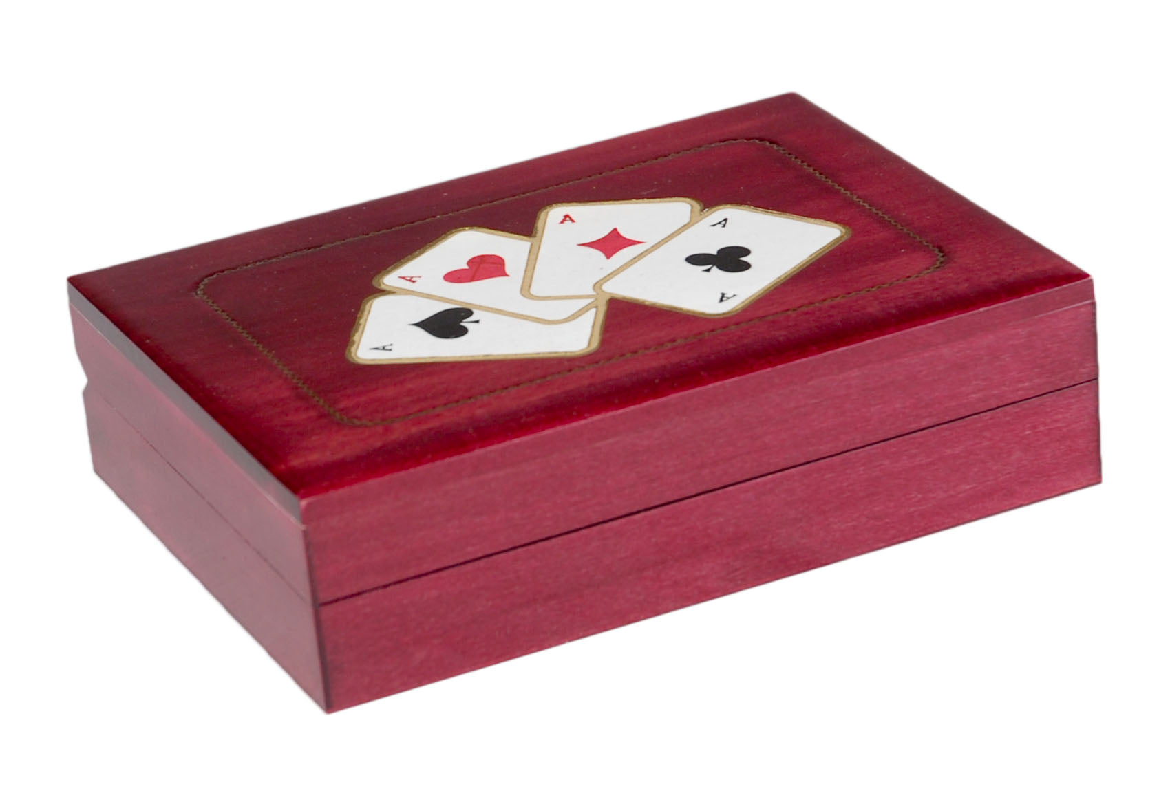 Wooden Card Box - Aces Wild