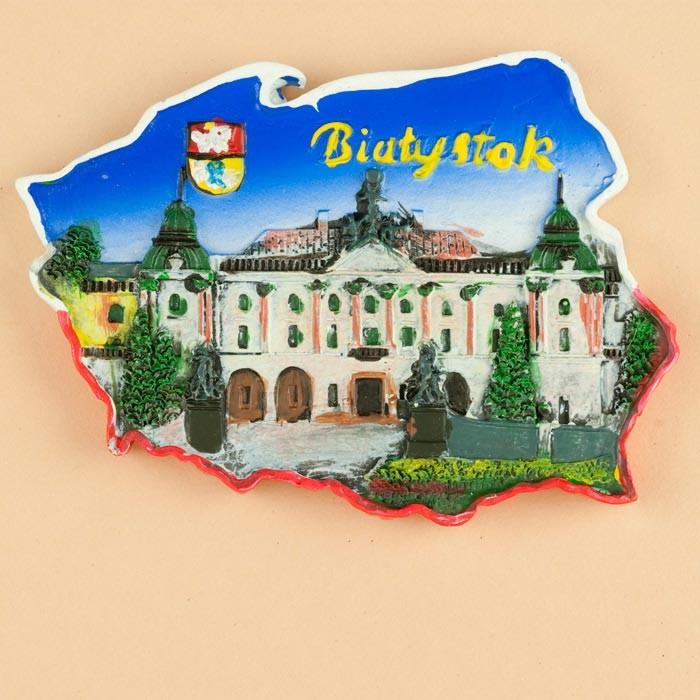 Poland Map Magnet - Bialystok, Branicki Palace