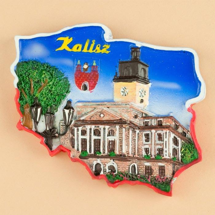 Poland Map Magnet - Kalisz, Town Hall