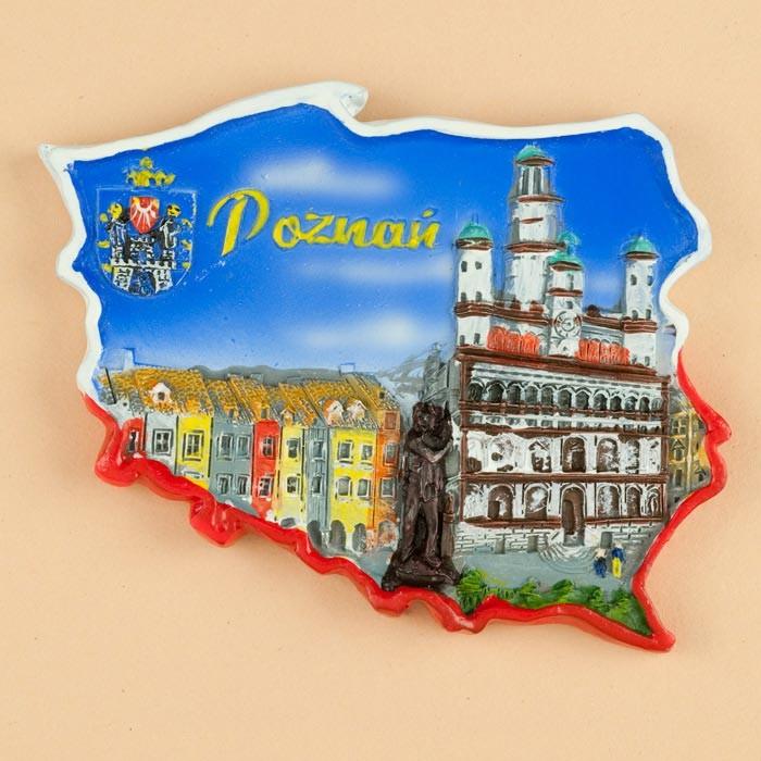 Poland Map Magnet - Poznan, City Hall