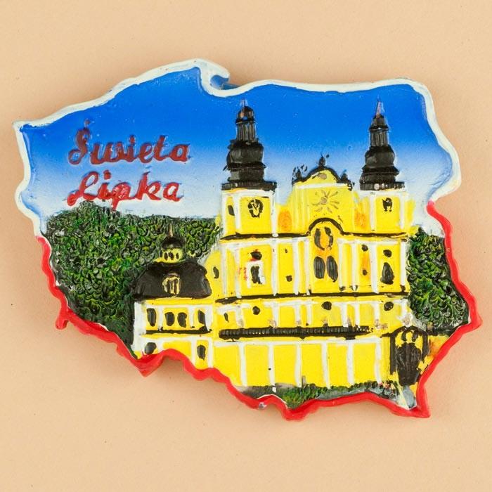 Poland Map Magnet - Swieta Lipka, Sanctuary