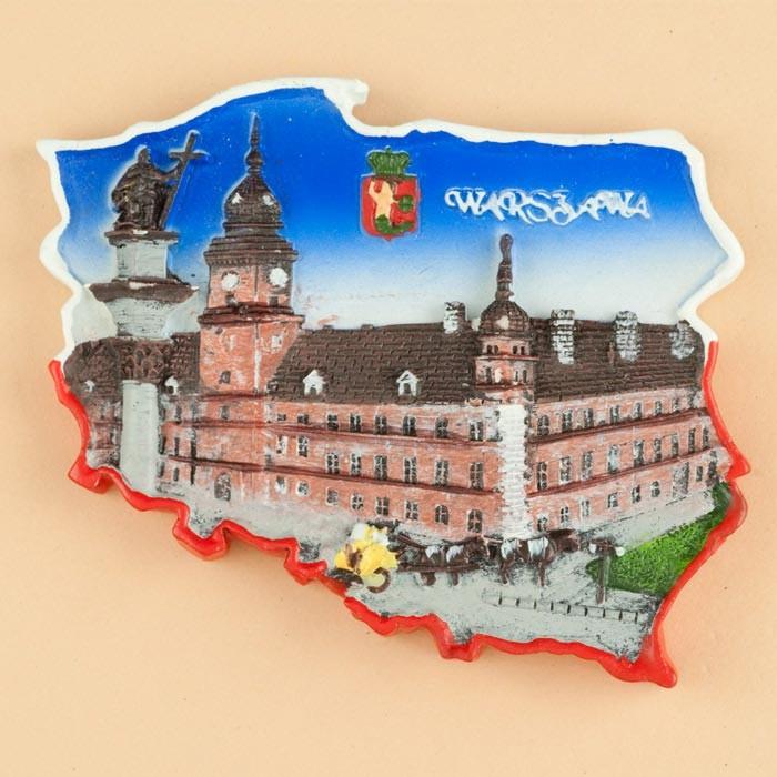 Poland Map Magnet - Warsaw, Royal Castle
