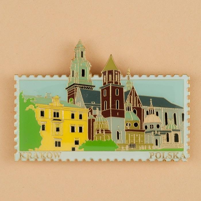 Metal Stamp Magnet - Krakow, Wawel Castle