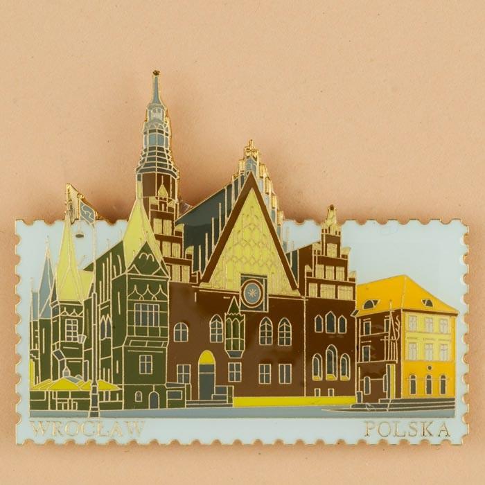 Metal Stamp Magnet - Wroclaw, Town Hall