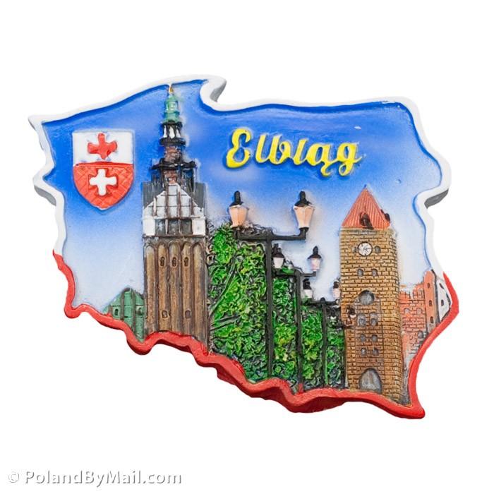 Poland Map Magnet - Elblag, Old Town