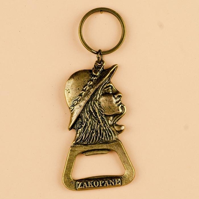 Brass Bottle Opener Keychain - ZAKOPANE, Profile