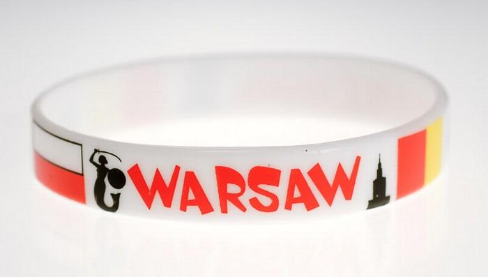 Adult's Rubber Bracelet - Warszawa / Warsaw