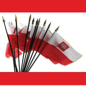 Mini Polish Flag with Eagle