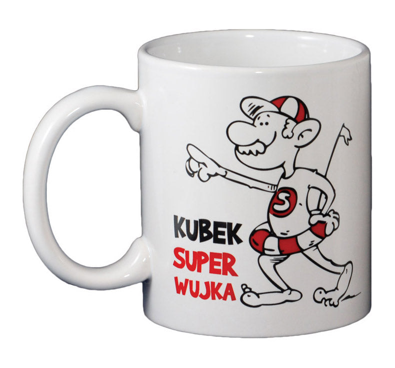 Ceramic Polish Funny Mug - Super Wujek (Uncle) 10oz