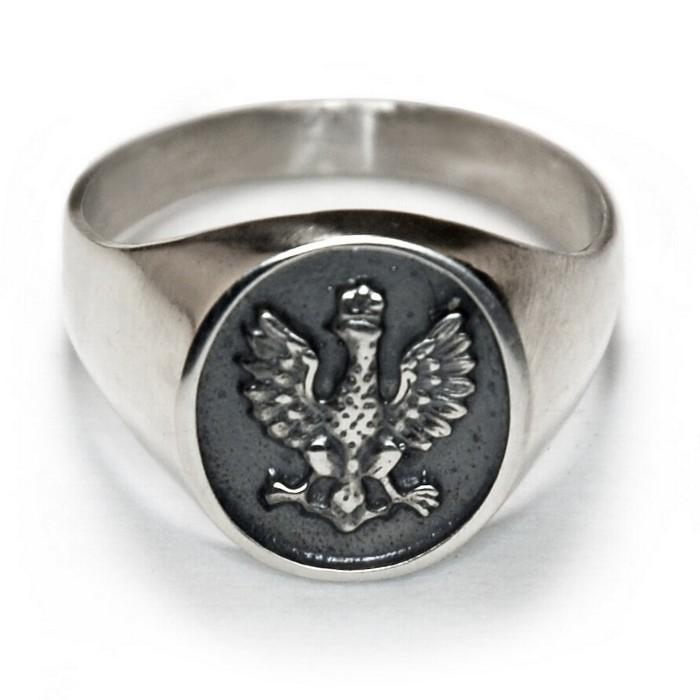 .925pf Silver White Eagle Ring January Uprising