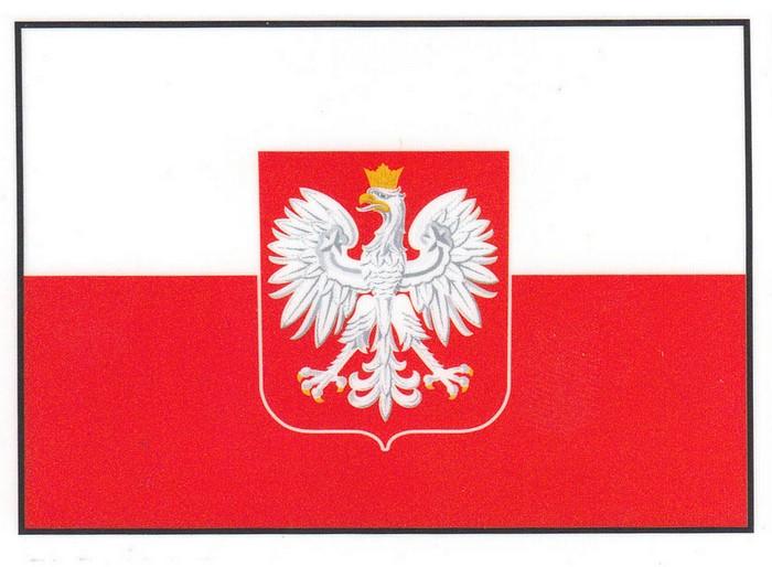 Sticker - Polish Flag with Eagle Crest