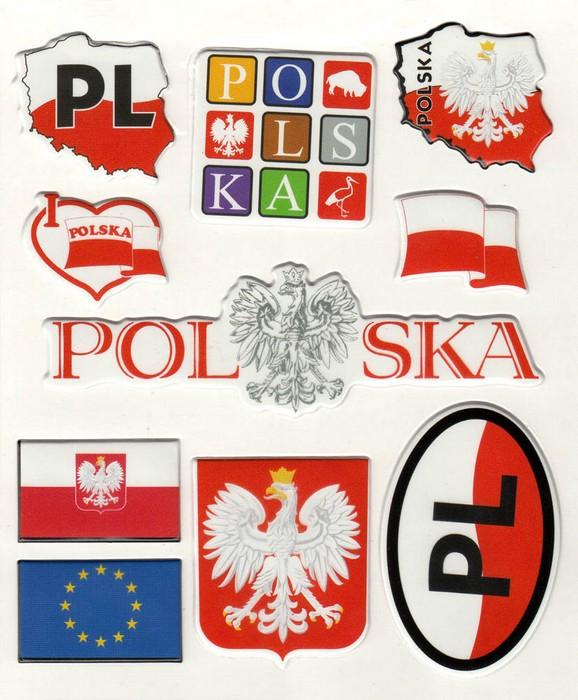 Sticker - Poland, Set of 10