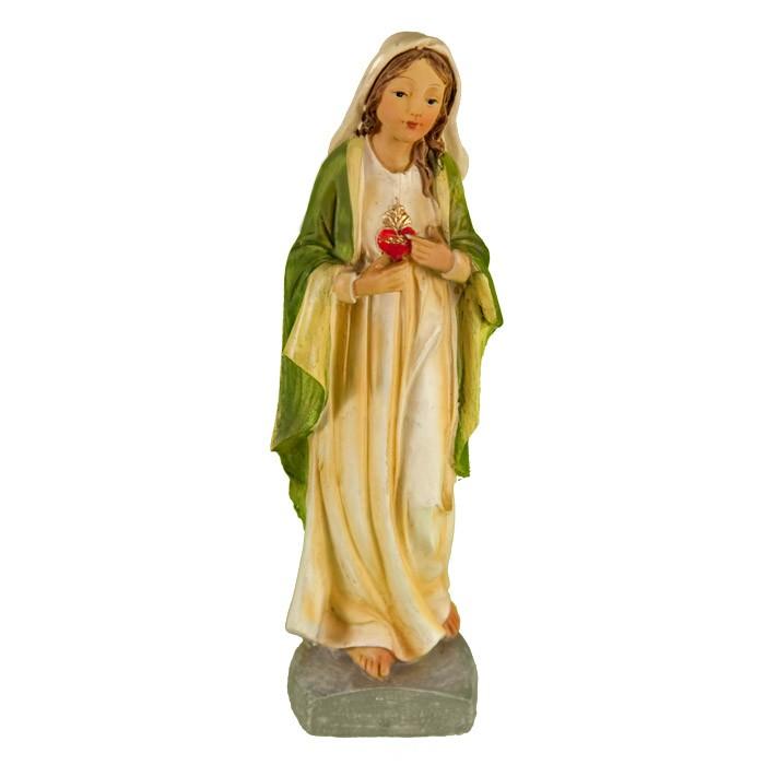 Resin Statue - Virgin Mary: Immaculate Heart, 8 inch