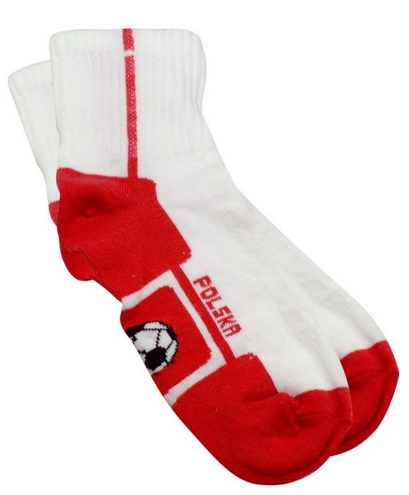 Children's Socks - White & Red Polska Soccer