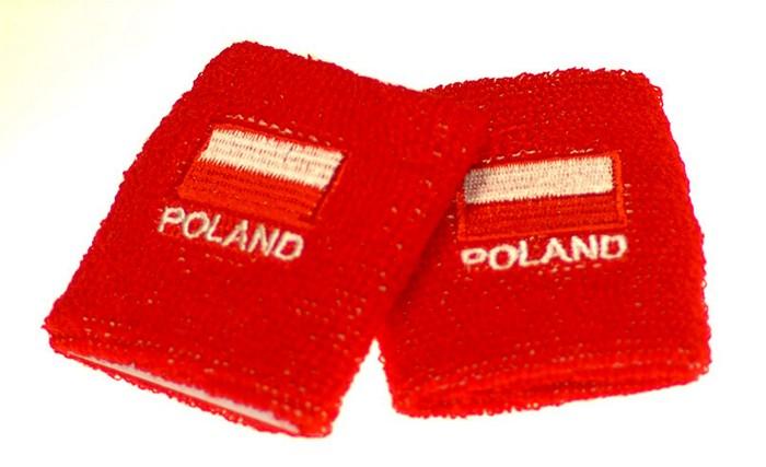 Athletic Wristbands - Red Poland & Flag, set of 2