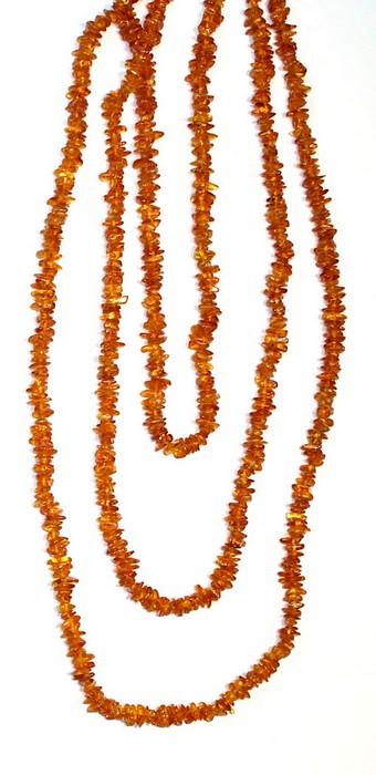 Incredibly Long Pure Dark Amber Necklace, 70 inches