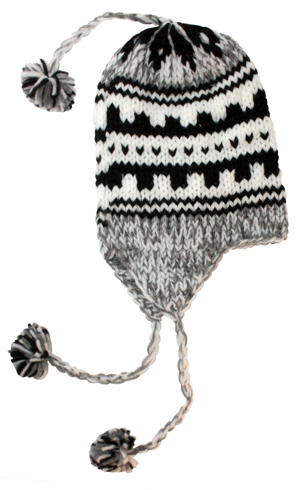 NEW! Handmade Winter Hat ?Black & gray Gray and Black Winter Hat / Beanie - Etsy main image 2
