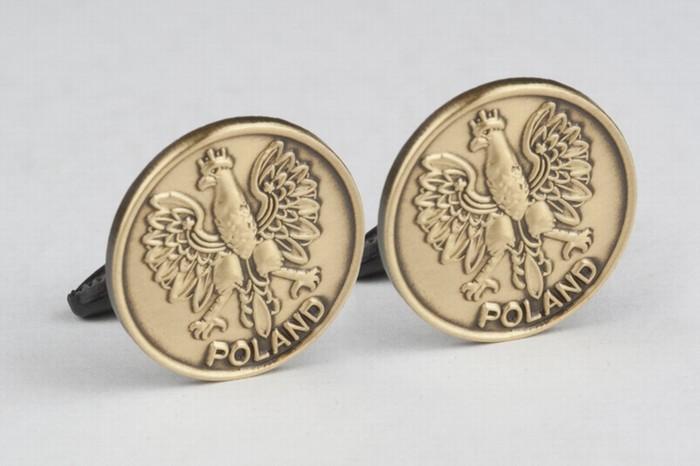 Cuff Links - Polish Eagle, Antique Bronze Plated