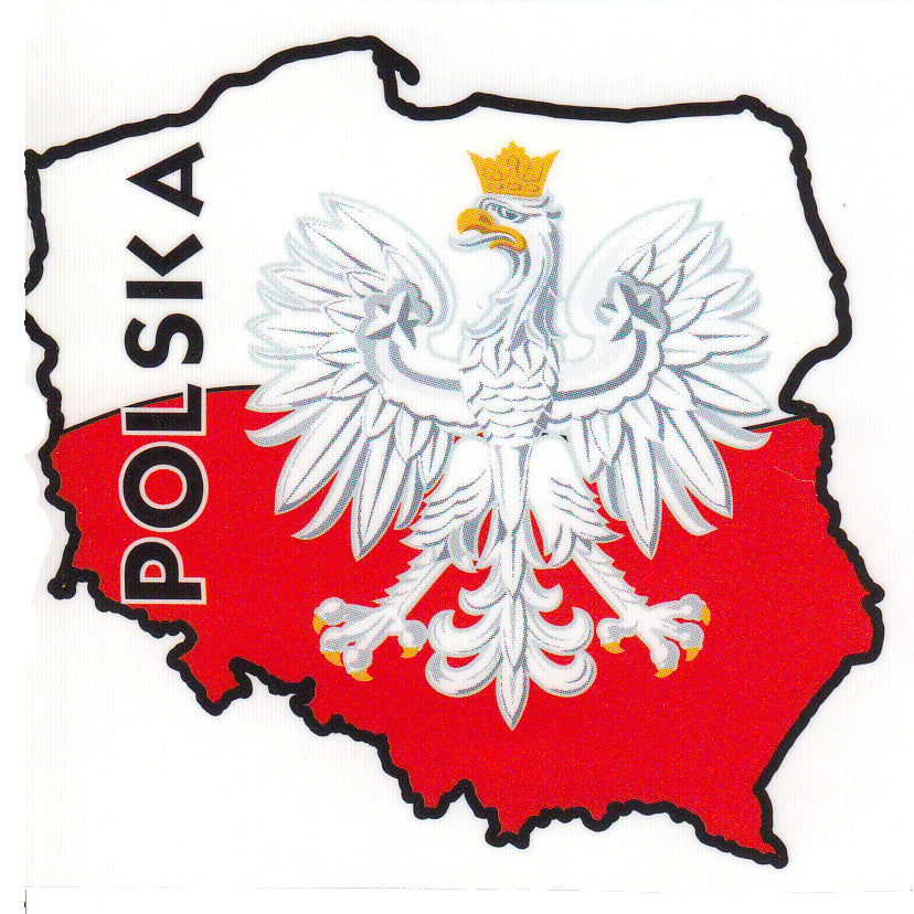 Sticker - Eagle on Map of Poland