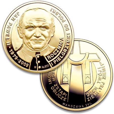 Pope John Paul II 900 Proof Gold Medal - Warsaw