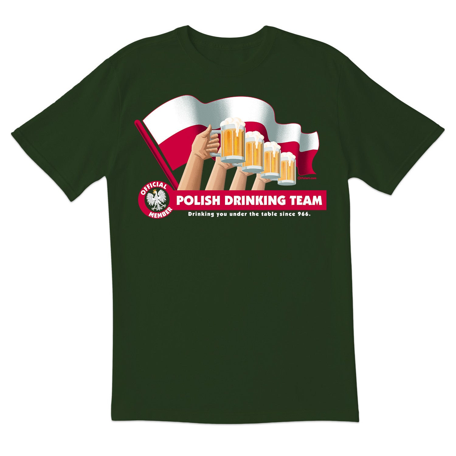 Polish Drinking Team Flag Short Sleeve Tshirt