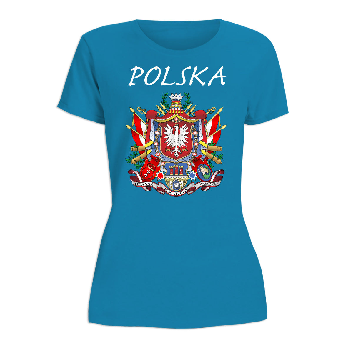 Polska With Three Cities Women's Short Sleeve Tshirt